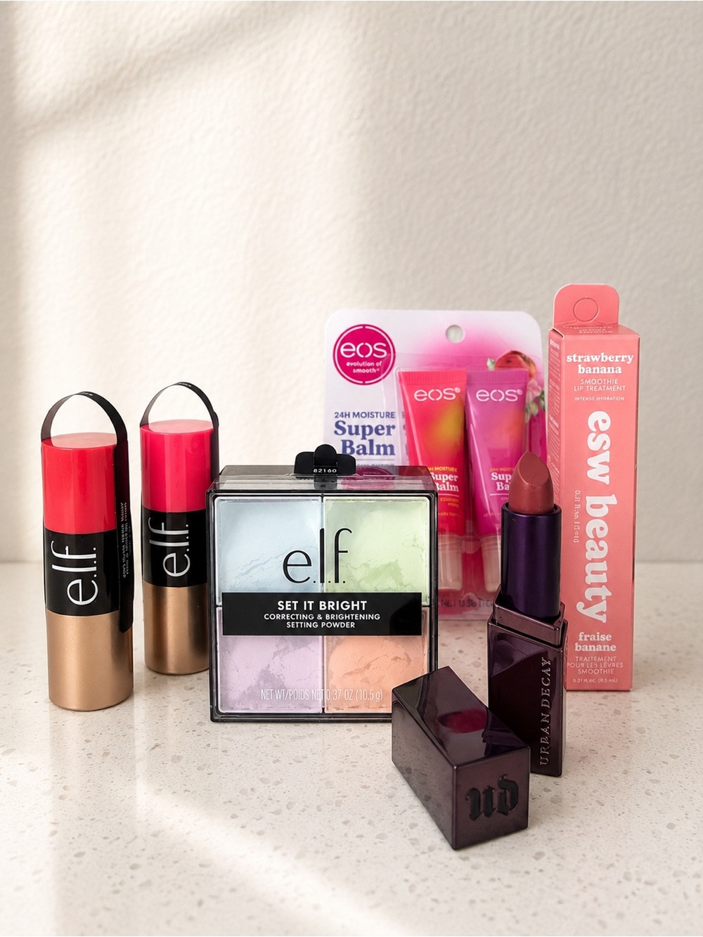 Brand New Makeup Bundle - ELF, Urban Decay, eos & esw $70 value!